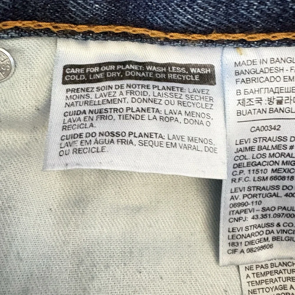 Levis 505 Jeans Mens 33x30 Blue Medium Wash Regular Straight Stretch Denim Pants